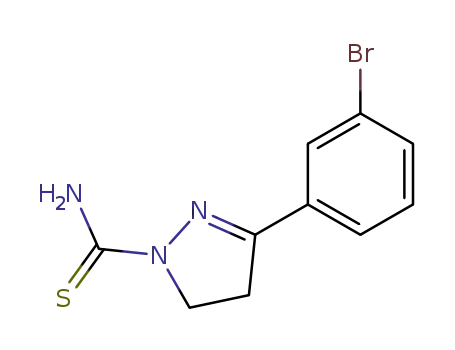 Molecular Structure of 443144-65-8 (1H-Pyrazole-1-carbothioamide, 3-(3-bromophenyl)-4,5-dihydro-)