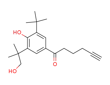 5-Hexyn-1-one,
1-[3-(1,1-dimethylethyl)-4-hydroxy-5-(2-hydroxy-1,1-dimethylethyl)phenyl
]-