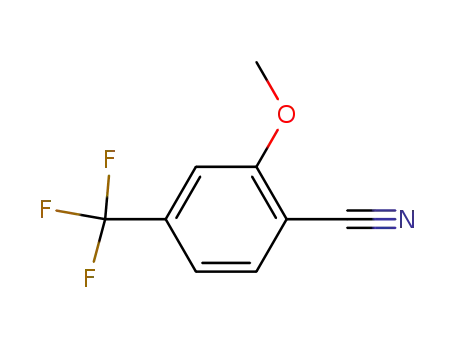 Molecular Structure of 132927-08-3 (2-METHOXY-4-(TRIFLUOROMETHYL)BENZONITRILE)