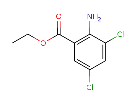 Molecular Structure of 76315-33-8 (Benzoic acid, 2-aMino-3,5-dichloro-, ethyl ester)