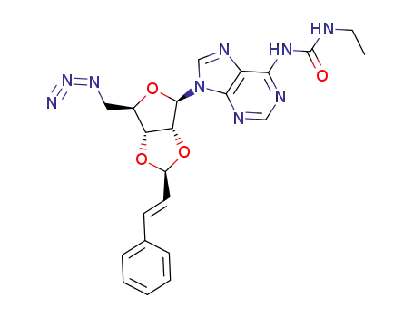 1-(9-((2S,3aS,4R,6R,6aS)-6-(azidomethyl)-2-styryl-tetrahydrofuro[3,4-d][1,3]dioxol-4-yl)-9H-purin-6-yl)-3-ethylurea
