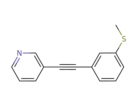 Molecular Structure of 1019322-04-3 (1-(3-(methylthio)phenyl)-2-(3-pyridyl)acetylene)