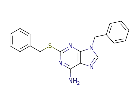 9H-Purin-6-amine, 9-(phenylmethyl)-2-[(phenylmethyl)thio]-