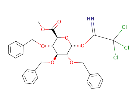 methyl <trichloroethanimidoyl 2,3,4-tris-O-(phenylmethyl)-α-D-glucopyranosid>uronate