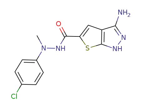N'-(4-chlorophenyl)-N'-methyl(3-amino-1H-thieno[2,3-c]pyrazole)-5-carbohydrazide