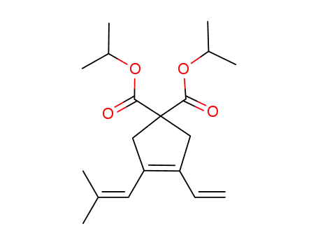Molecular Structure of 922337-01-7 (3-Cyclopentene-1,1-dicarboxylic acid,
3-ethenyl-4-(2-methyl-1-propen-1-yl)-, 1,1-bis(1-methylethyl) ester)