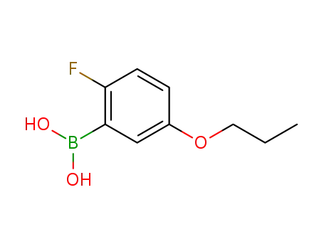 Molecular Structure of 863248-36-6 (2-FLUORO-5-PROPOXYPHENYLBORONIC ACID)