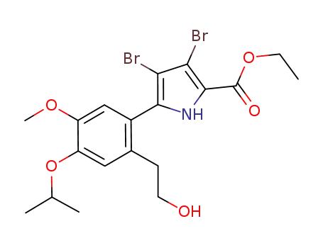 ethyl 3,4-dibromo-5-(2-(2-hydroxyethyl)-4-isopropoxy-5-methoxyphenyl)-1H-pyrrole-2-carboxylate