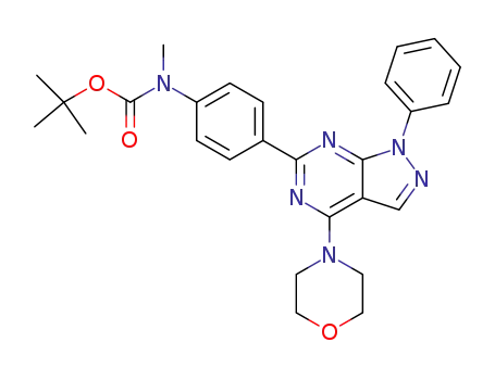 methyl-[4-(4-morpholin-4-yl-1-phenyl-1H-pyrazolo[3,4-d]pyrimidin-6-yl)-phenyl]-carbamic acid tert-butyl ester