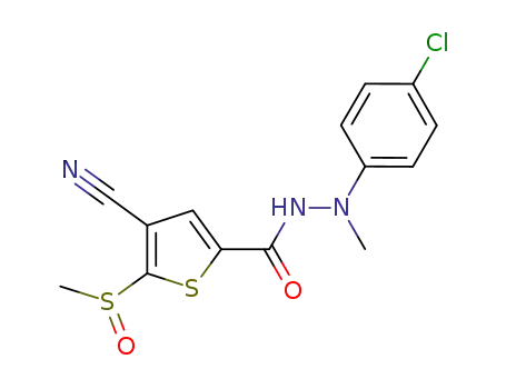 N'-(4-chlorophenyl)-N'-methyl(4-cyano-5-methanesulfinylthiophene)-2-carbohydrazide