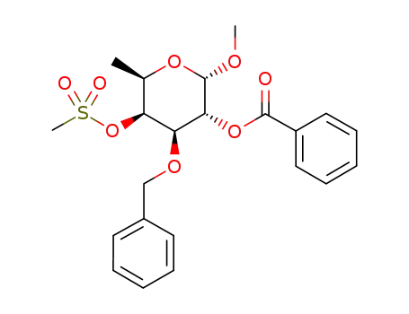 methyl 2-O-benzoyl-3-O-benzyl-4-O-mesyl-α-D-fucopyranoside
