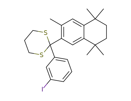 2-(3-Iodophenyl)-2-(3,5,5,8,8-pentamethyl-5,6,7,8-tetrahydro-2-naphthyl)-[1,3]-dithiane
