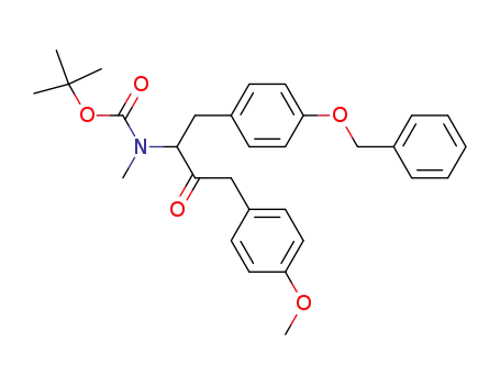 Carbamic acid,
[3-(4-methoxyphenyl)-2-oxo-1-[[4-(phenylmethoxy)phenyl]methyl]propyl]
methyl-, 1,1-dimethylethyl ester