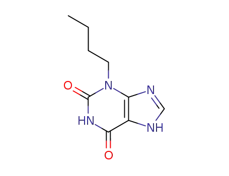 Molecular Structure of 41078-03-9 (3-Butyl-3,7-dihydro-1H-purine-2,6-dione)