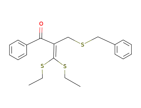 2-(benzylthiomethyl)-3,3-bis(ethylthio)-1-phenylprop-2-en-1-one