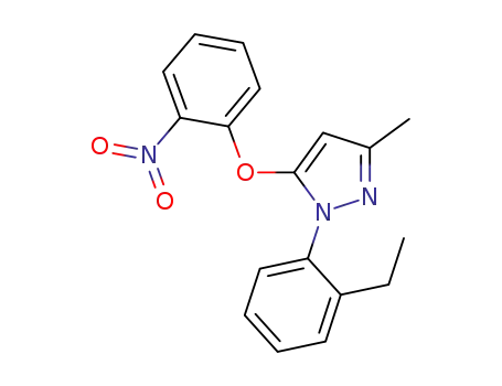 Molecular Structure of 1009083-66-2 (1-(2-ethylphenyl)-3-methyl-5-(2-nitrophenoxy)-1H-pyrazole)