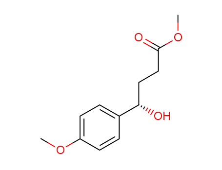 Molecular Structure of 848044-56-4 ((S)-methyl 4-hydroxy-4-(4’-methoxyphenyl)butyrate)