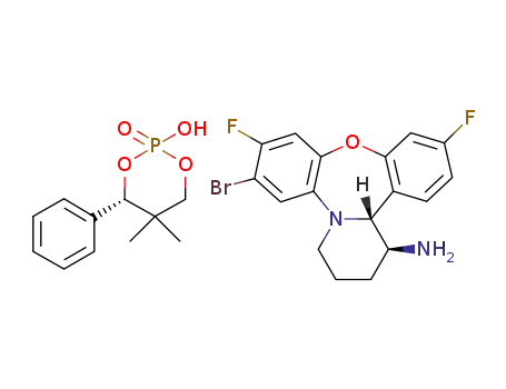(-)-(cis)-7-bromo-8,12-difluoro-1,3,4,14b-tetrahydro-2H-dibenzo[b,f]pyrido[1,2-d][1,4]oxazepine-1-amine (4S)-2-hydroxy-5,5-dimethyl-4-phenyl-1,3,2-dioxaphosphorinane 2-oxide (1 : 1)