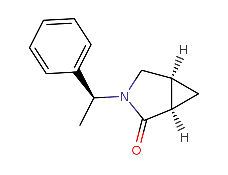 Molecular Structure of 188641-37-4 ((1'S,1R,5S)-3-(1-phenyleth-1'-yl)-3-aza-bicyclo[3.1.0]hexan-2-one)