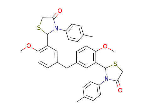2-(2-methoxy-5-{4-methoxy-3-[3-(4-methylphenyl)-4-oxo-1,3-thiazolan-2-yl]benzyl}phenyl)-3-(4-methylphenyl)-1,3-thiazolan-4-one