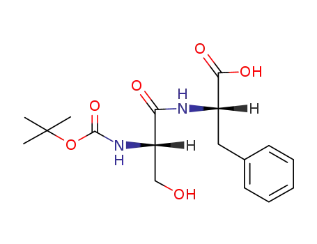 Molecular Structure of 130380-69-7 ((S)-2-((S)-2-tert-butoxycarbonylamino-3-hydroxypropionylamino)-3-phenylpropionic acid)