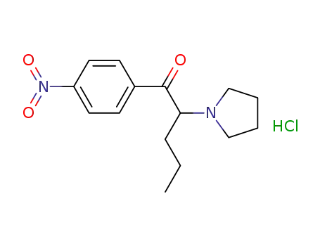 Molecular Structure of 850352-20-4 (1-Pentanone, 1-(4-nitrophenyl)-2-(1-pyrrolidinyl)-, monohydrochloride)