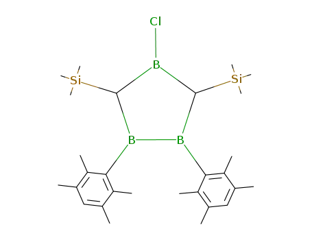 Molecular Structure of 195319-42-7 ((Cl)B(Si(CH<sub>3</sub>)3)CH((CH<sub>3</sub>)4C<sub>6</sub>H)B((CH<sub>3</sub>)4C<sub>6</sub>H)B(Si(CH<sub>3</sub>)3)CH)