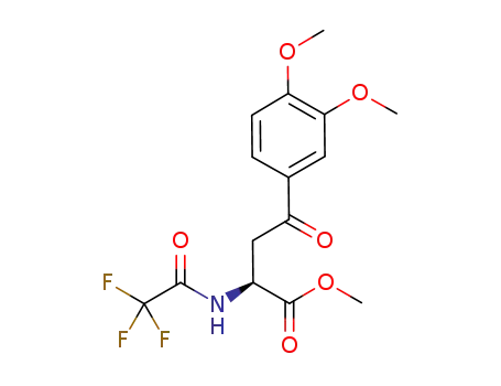 Molecular Structure of 1088806-69-2 (methyl 4-(3,4-dimethoxyphenyl)-4-oxo-2-(2,2,2-trifluoroacetamido)butanoate)
