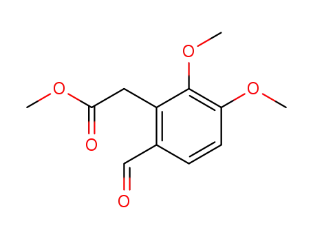 Molecular Structure of 142998-43-4 (methyl 2-(6-formyl-2,3-dimethoxyphenyl)acetate)