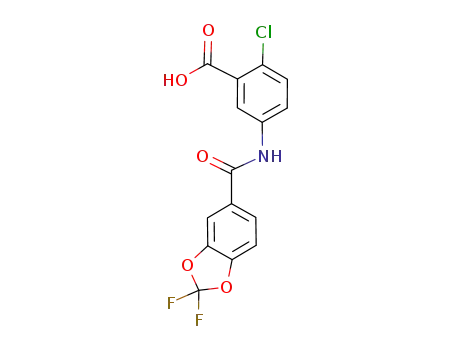 C<sub>15</sub>H<sub>8</sub>ClF<sub>2</sub>NO<sub>5</sub>