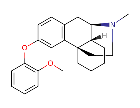 Molecular Structure of 67562-54-3 ((-)-3-(o-methoxy)phenoxy-N-methylmorphinan)