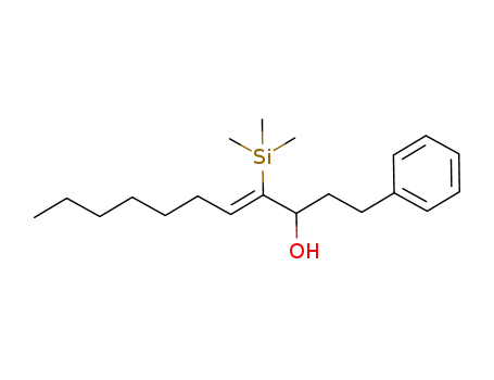 Molecular Structure of 919285-01-1 (Benzenepropanol, a-[(1Z)-1-(trimethylsilyl)-1-octen-1-yl]-)