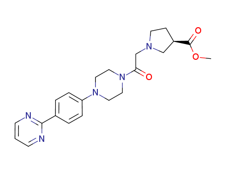 (R)-Methyl 1-(2-oxo-2-(4-(4-(pyrimidin-2-yl)phenyl)piperazin-1-yl)ethyl)pyrrolidine-3-carboxylate
