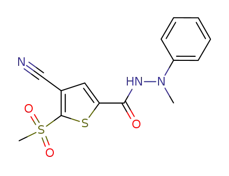 N'-methyl-N'-phenyl(4-cyano-5-methanesulfonylthiophene)-2-carbohydrazide