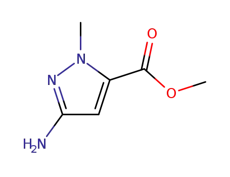 Molecular Structure of 89088-56-2 (METHYL-3-AMINO-1-METHYL PYRAZOLE-5-CARBOXYLATE)