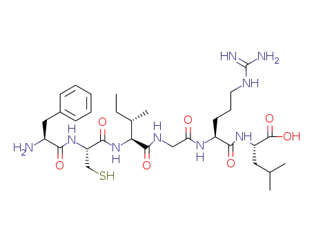 Molecular Structure of 835872-35-0 (L-Leucine, L-phenylalanyl-L-cysteinyl-L-isoleucylglycyl-L-arginyl-)