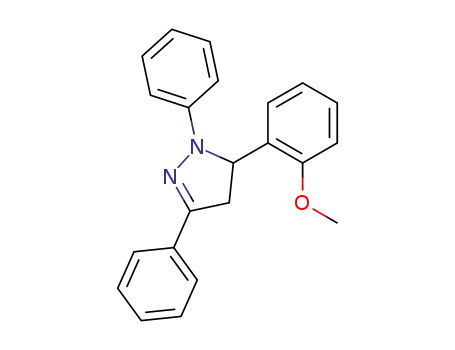 Molecular Structure of 7245-44-5 (1H-Pyrazole, 4,5-dihydro-5-(2-methoxyphenyl)-1,3-diphenyl-)