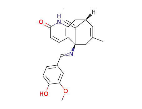 (5R,9R,11E)-5-(4-hydroxy-3-methoxyphenylmethylidenylamino)-11-ethylidene-5,6,9,10-tetrahydro-7-methyl-5,9-methanocycloocta[b]pyridin-2(1H)-one