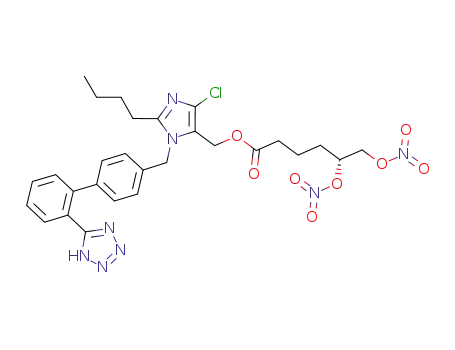 (2-butyl-4-chloro-1-{[2'-(2H-tetrazol-5-yl)biphenyl-4-yl]methyl}-1H-imidazol-5-yl)methyl (5R)-5,6-bis(nitrooxy)hexanoate