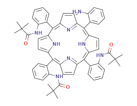 meso-β-(o-aminophenyl)-α,α,α-tris<(o-pyvalamido)phenyl>porphyrin