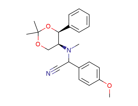 Molecular Structure of 204439-58-7 ((4S,5S)-2-[N-(2,2-dimethyl-4-phenyl-1,3-dioxan-5-yl)(methyl)amino]-2-(4-methoxyphenyl)acetonitrile)