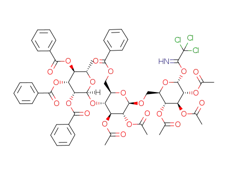 2,3,4-tri-O-benzoyl-α-L-rhamnopyranosyl-(1->4)-2,3-di-O-acetyl-6-O-benzoyl-β-D-glucopyranosyl-(1->6)-2,3,4-tri-O-acetyl-α-D-glucopyranosyl trichloroacetimidate