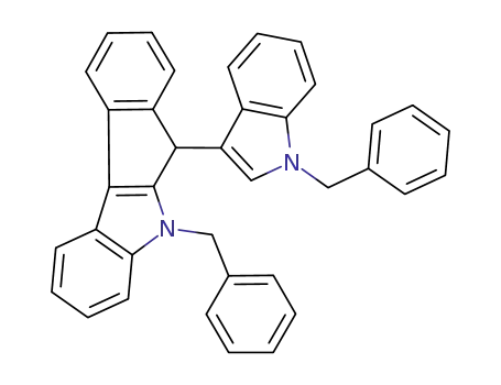 5-benzyl-6-(1-benzyl-1H-indol-3-yl)-5,6-dihydro-indeno[2,1-b]indole