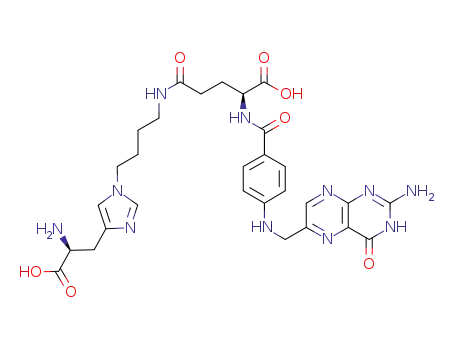 (S)-4-(4-(4-((S)-2-amino-2-carboxyethyl)-1H-imidazol-1-yl)butylcarbonylamino)-2-(4-((2-amino-4-oxo-3,4-dihydropteridin-6-yl)methylamino)benzamido)-4-oxobutanoic acid