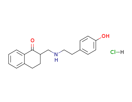 1(2H)-Naphthalenone,3,4-dihydro-2-[[[2-(4-hydroxyphenyl)ethyl]amino]methyl]-, hydrochloride (1:1)