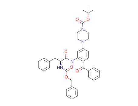 2-(benzyloxycarbonylamino)-N-[2-benzoyl-5-(4-(tert-butoxycarbonyl)piperazin-1-yl)phenyl]-3-phenylpropanamide