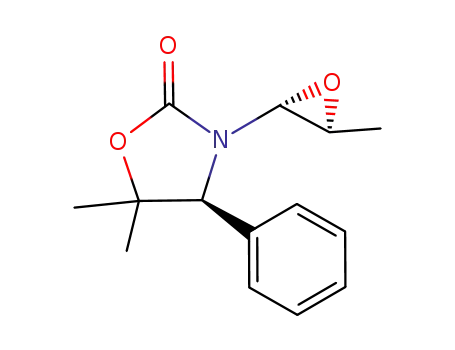 Molecular Structure of 1067232-31-8 ((4S,2'R,3'S)-N<sup>(3)</sup>-(3'-methyloxiran-2'-yl)-4-phenyl-5,5-dimethyloxazolidin-2-one)