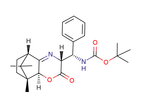 (1R,2S,5R,8S,1'S)-5-(1'-tert-butoxycarbonylamino-benzyl)-1,11,11-trimethyl-3-oxa-6-azatricyclo[6.2.1.0<sup>2,7</sup>]undec-6-en-4-one