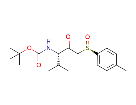 (3S,R(S))-N-(tert-butoxycarbonyl)-3-amino-4-methyl-1-(p-tolylsulfinyl)-2-pentanone