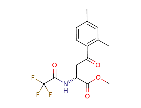 Molecular Structure of 1088806-55-6 (methyl 4-(2,4-dimethylphenyl)-4-oxo-2-(2,2,2-trifluoroacetamido)butanoate)